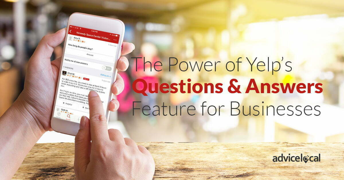 Yelp Questions and Answers Feature