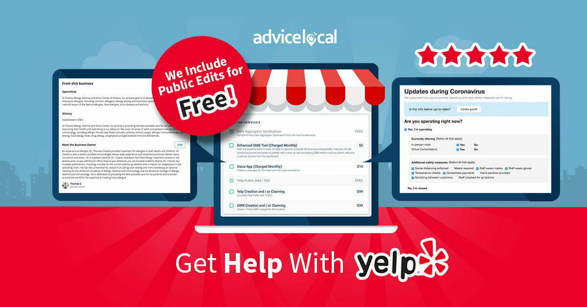 Get Help With Yelp – We Include Public Edits for Free