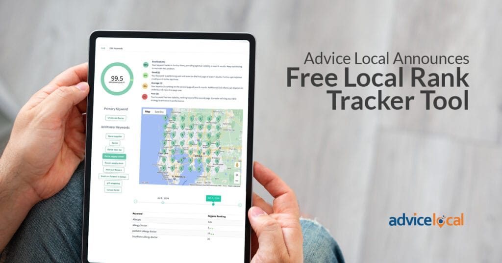 Advice Local Announces Free Local Rank Tracker Tool | Bernadette Coleman