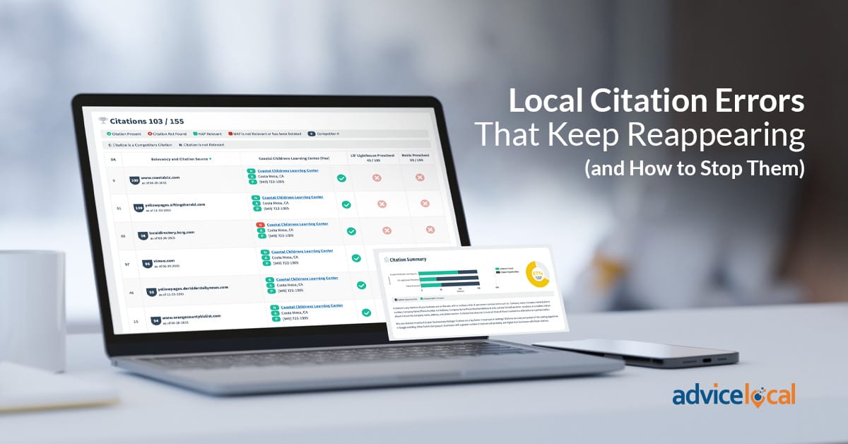 How to keep these main local citation errors from sabotaging your clients online.